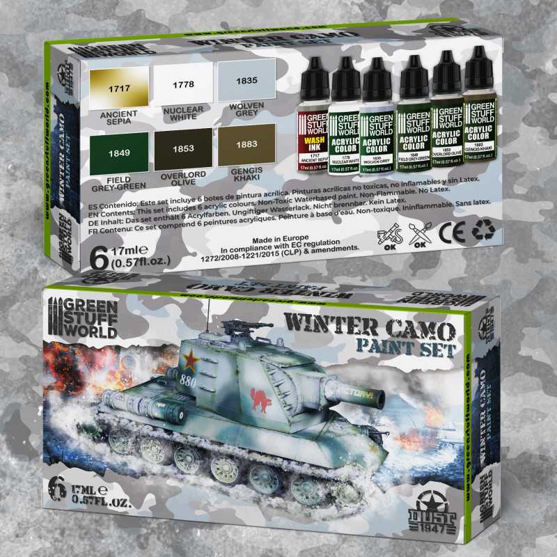 Green Stuff World Winter Camo Paint Set - War Games USA