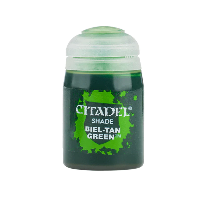Biel-Tan Green Shade Paint, 18ml pot, water-based, smooth matt finish.