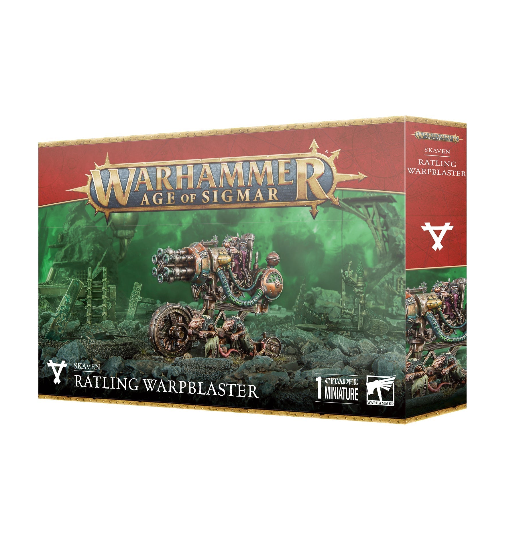 Skaven: Ratling Warpblaster miniature box for Warhammer Age of Sigmar.