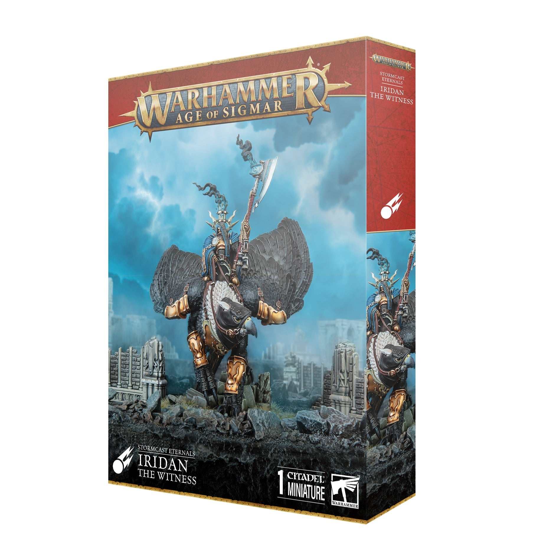 Stormcast Eternals: Iridan the Witness Warhammer Age of Sigmar miniature box.