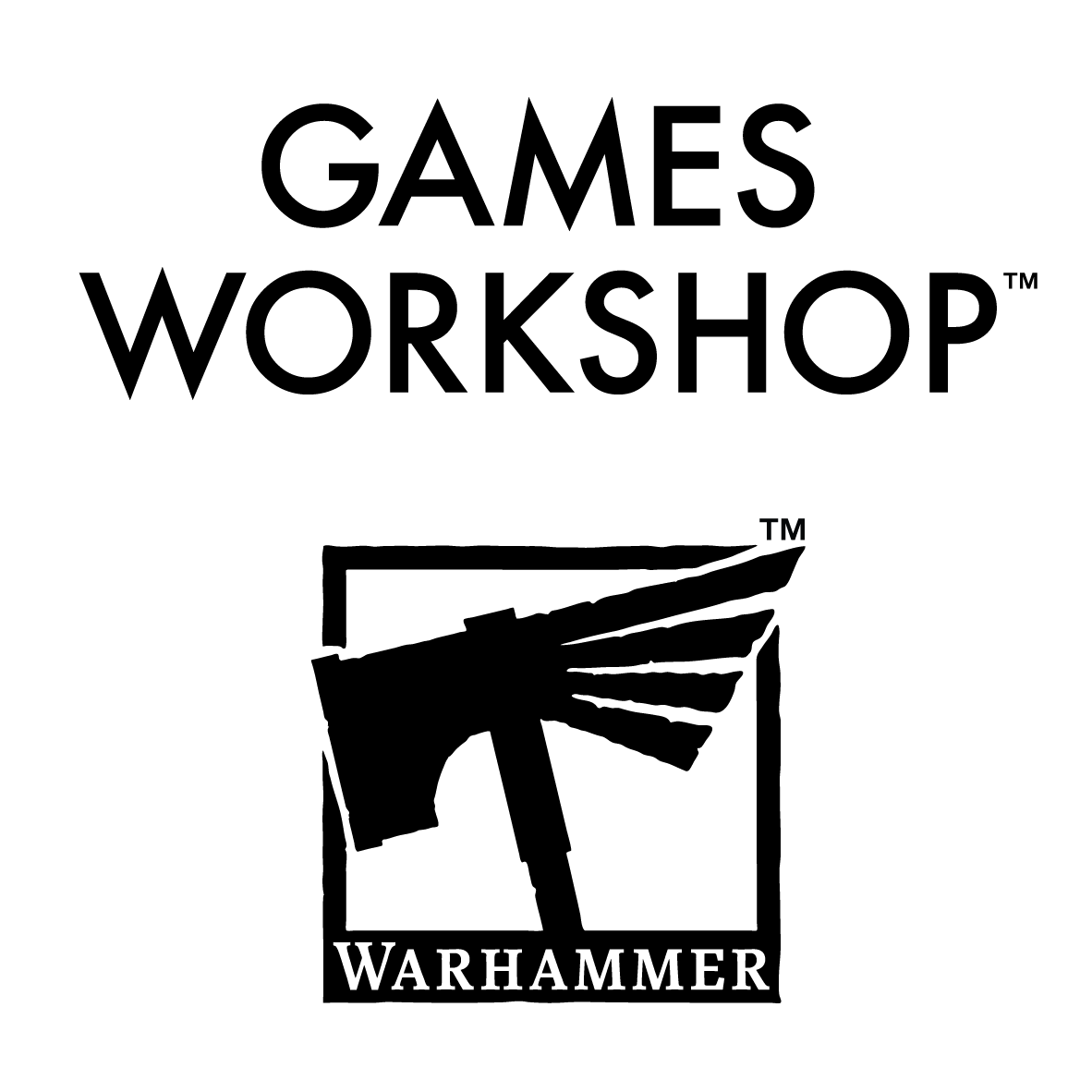 Games Workshop logo with 'Warhammer' text on a white background