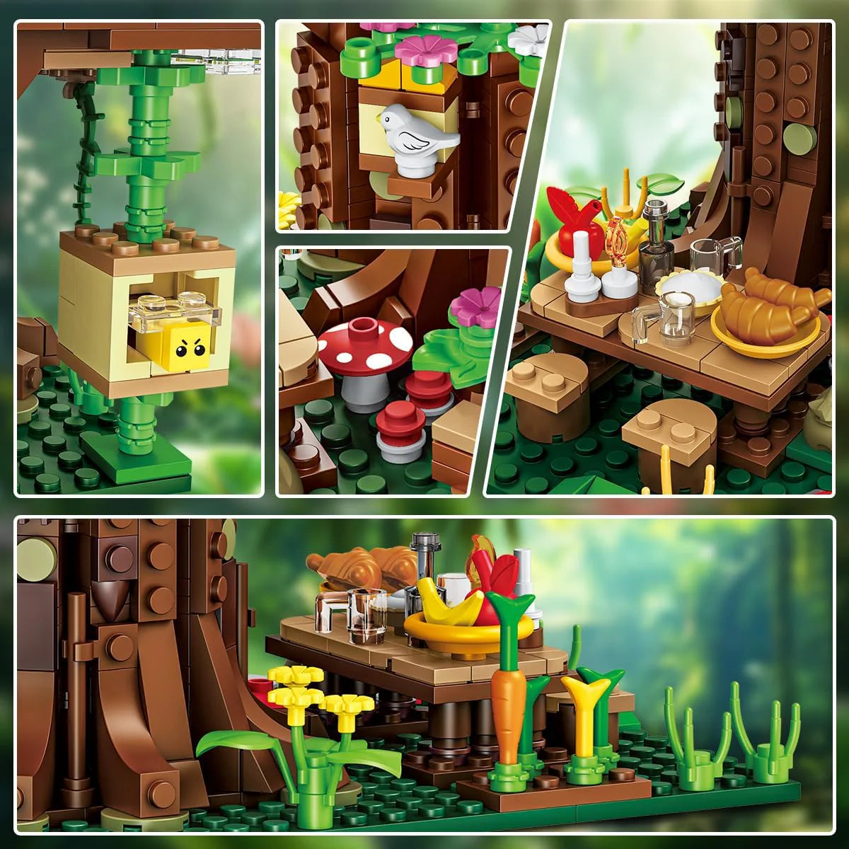 4 in 1 Tree House Building Set with LED Light - Insoon - War Games USA