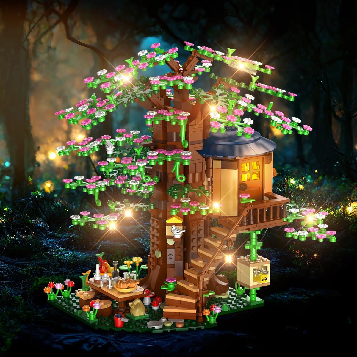 4 in 1 Tree House Building Set with LED Light - Insoon - War Games USA