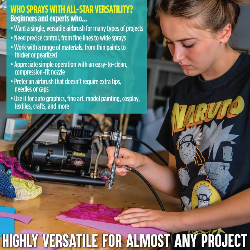 Iwata Eclipse HP-CS Gravity Feed Dual Action Airbrush - War Games USA