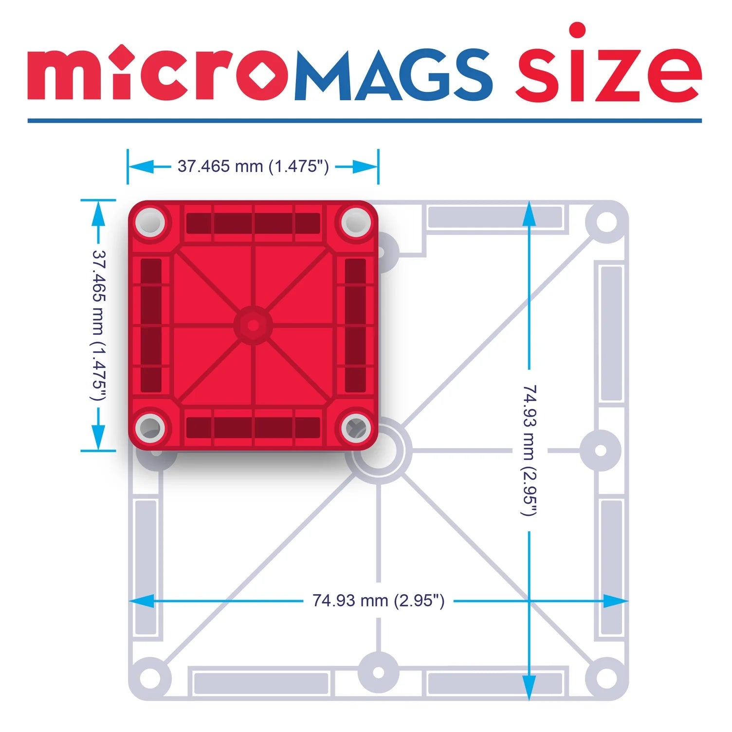 MAGNA-TILES microMAGS 26 Piece Travel Set: Bold Colors - War Games USA