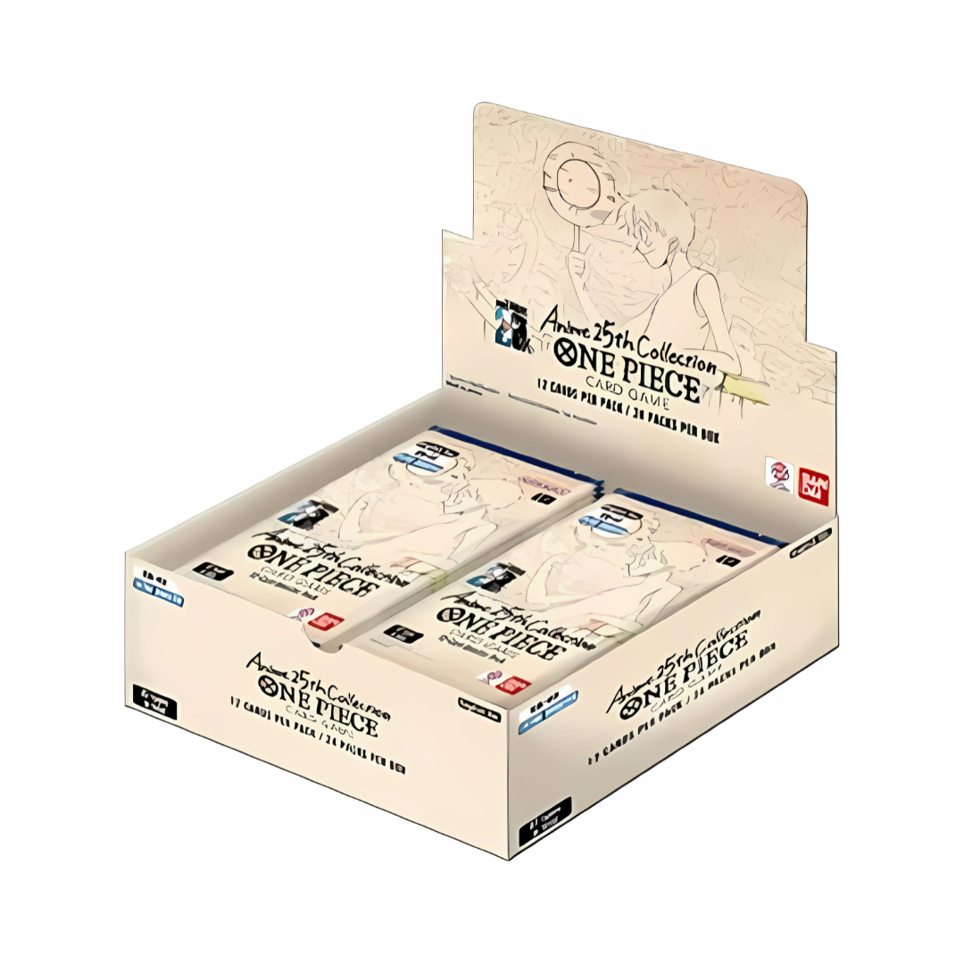 One Piece EB-02 Extra Booster Box with 24 packs and original illustrations, May 2025 release.