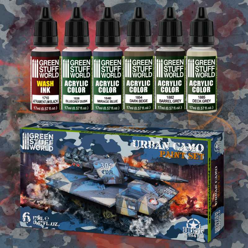 Green Stuff World Urban Camo Paint Set