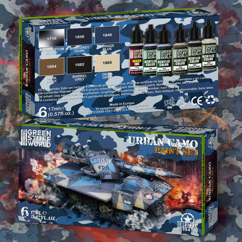 Green Stuff World Urban Camo Paint Set