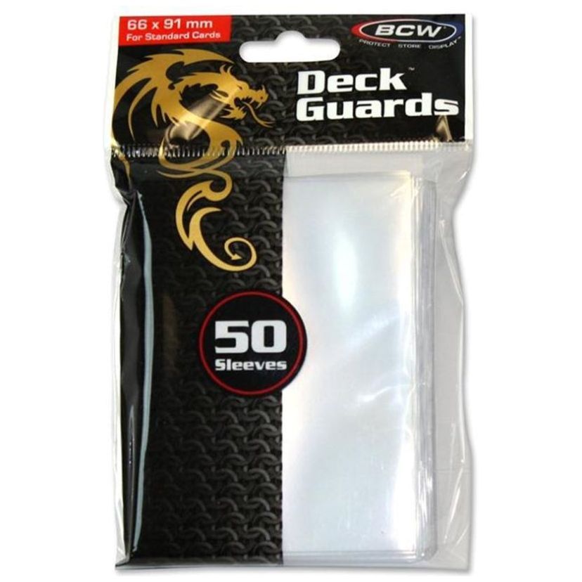 BCW Deck Protector: Clear Deck Guard (50) for collectible gaming cards.