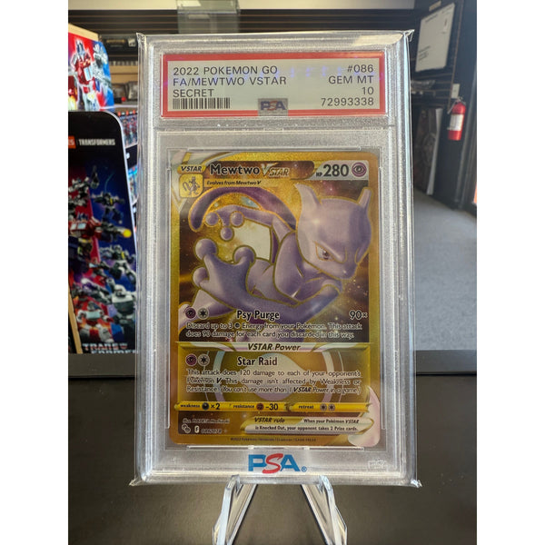 MewTwo VSTAR (Secret) 086/078 Pokemon GO Holo PSA 10 | War