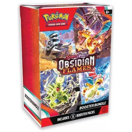 Pokemon Scarlet & Violet: Obsidian Flames Booster Bundle with 6 packs.