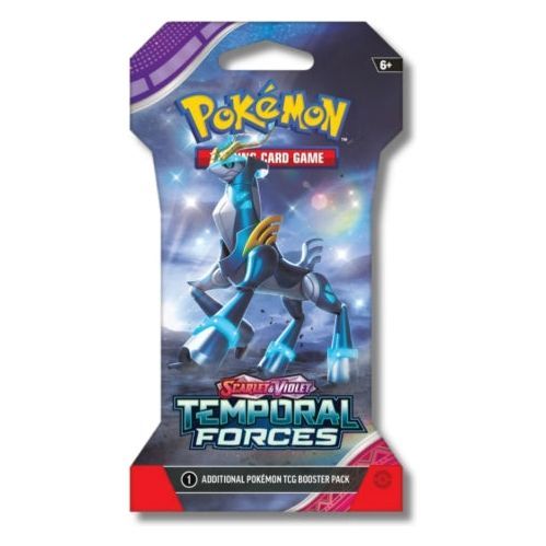 Pokemon Scarlet & Violet Temporal Forces sleeved booster pack containing 10 TCG and 1 basic energy card.