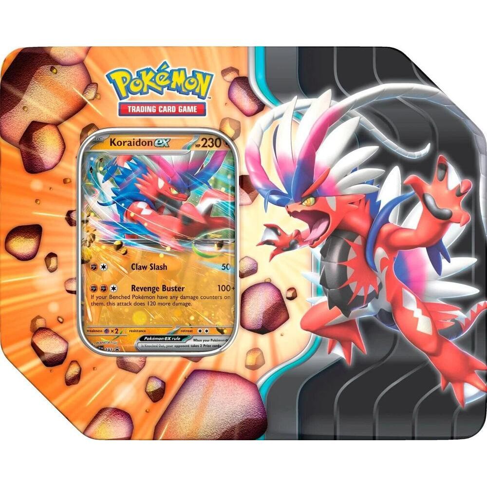 Slashing Legends Tin Koraidon/Zacian (Styles May Vary) 2025 Pokemon - War Games USA