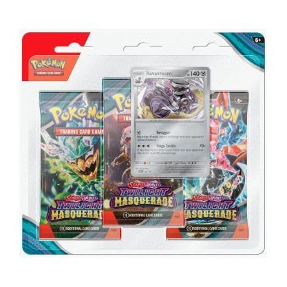 Twilight Masquerade 3 Pack Blister with booster packs, coin, and promotional card.