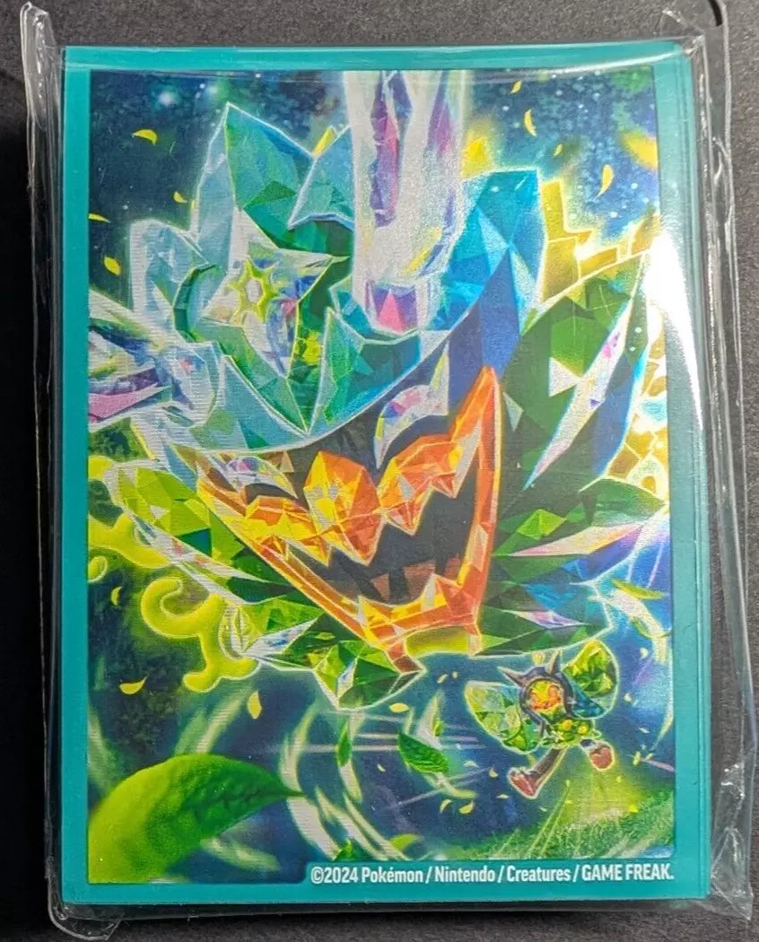 Pokemon Ogerpon sleeve pack with 65 TCG sleeves.