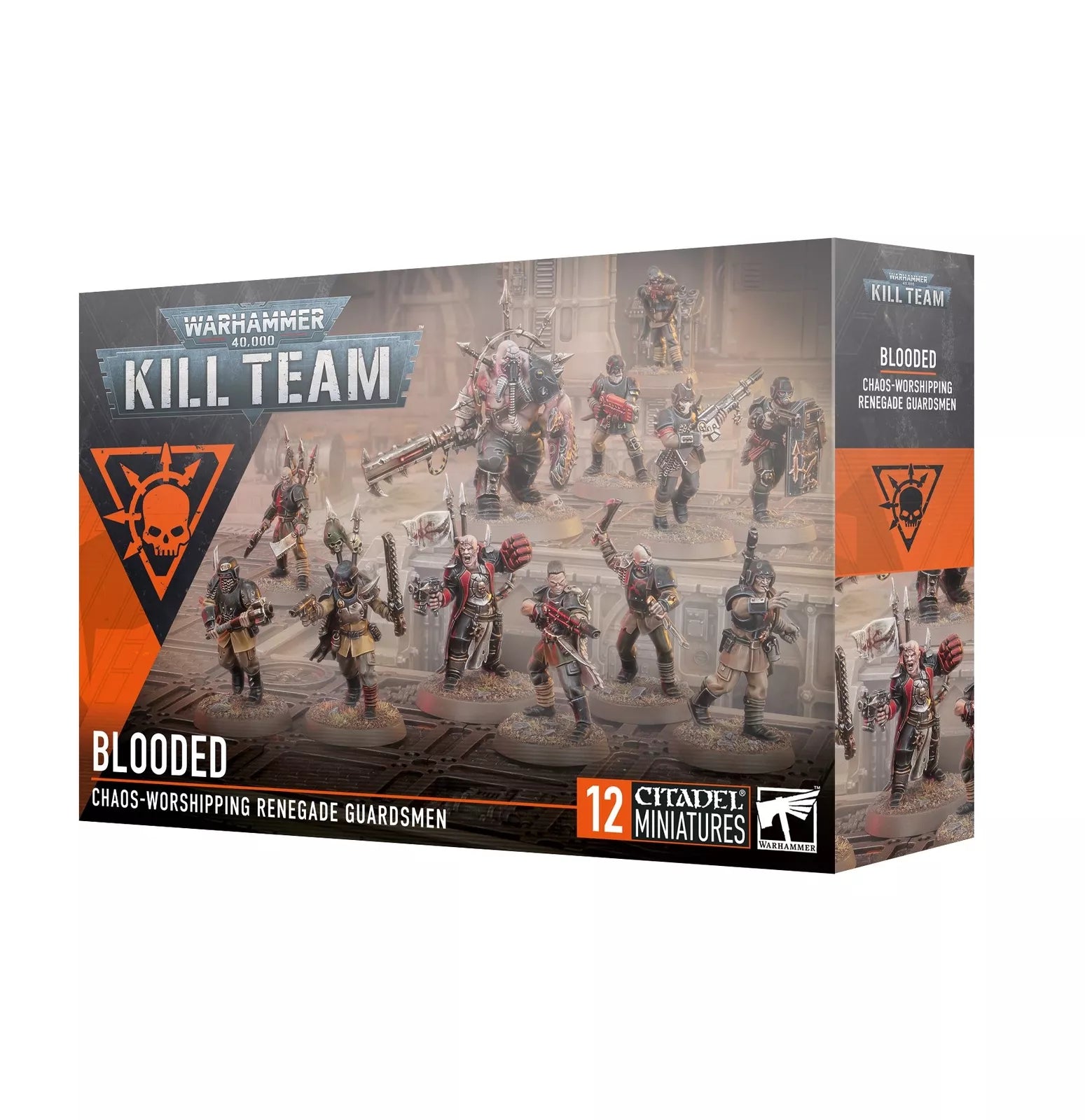 Warhammer 40000 Kill Team Blooded miniatures box set featuring 12 Traitor Guardsmen.