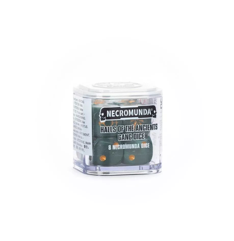 Warhammer: Necromunda Halls of the Ancients Gang Dice in clear container