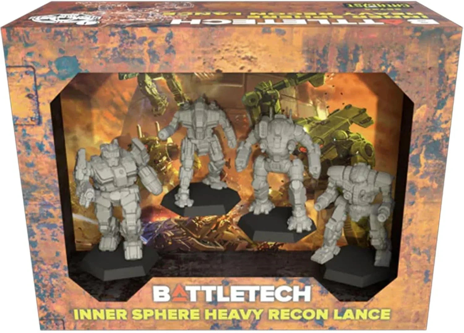 BattleTech: Mercenaries ForcePack - Inner Sphere Heavy Recon Lance box with four mech models.