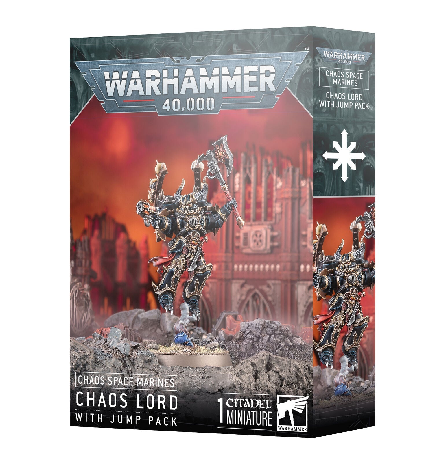 Warhammer 40000 Chaos Space Marines Lord with Jump Pack box.