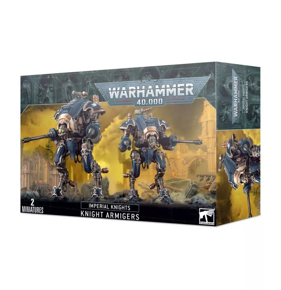 Warhammer 40000 Imperial Knights Knight Armigers box set.
