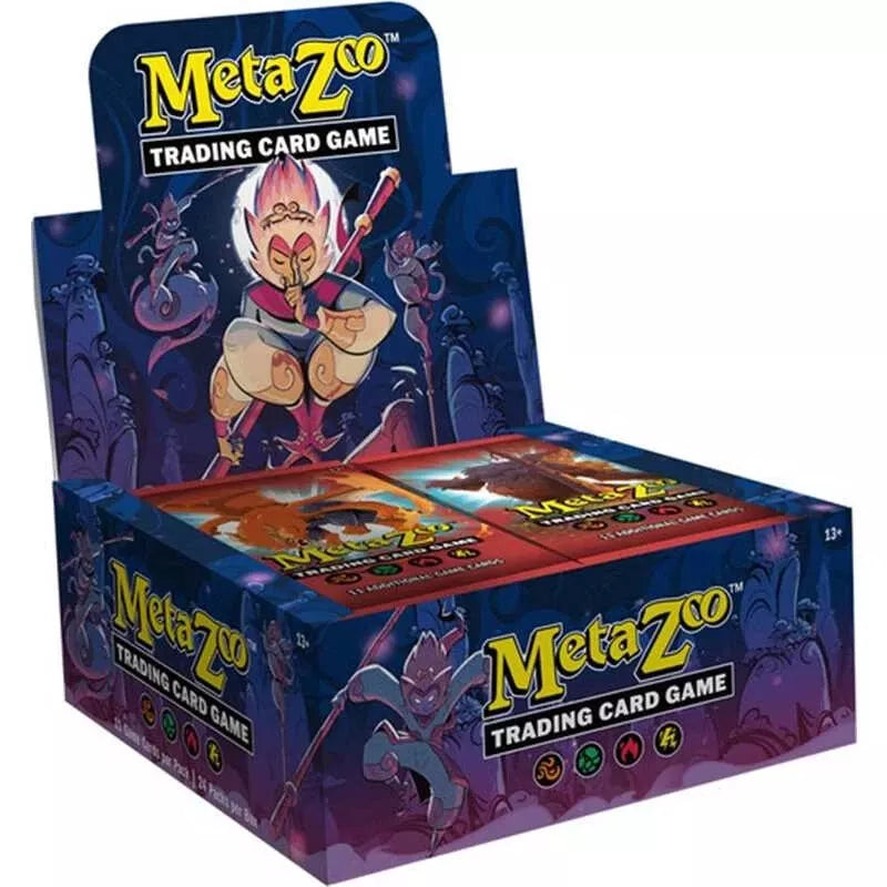 MetaZoo: Base Set Booster Box featuring cryptid creatures, 24 packs, 12 cards per pack.