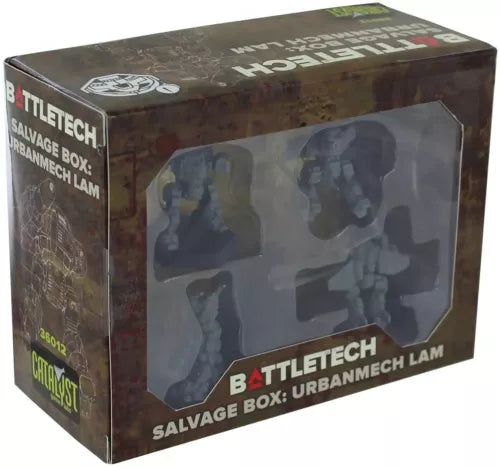 BattleTech: Salvage Box featuring UrbanMech LAM figures.