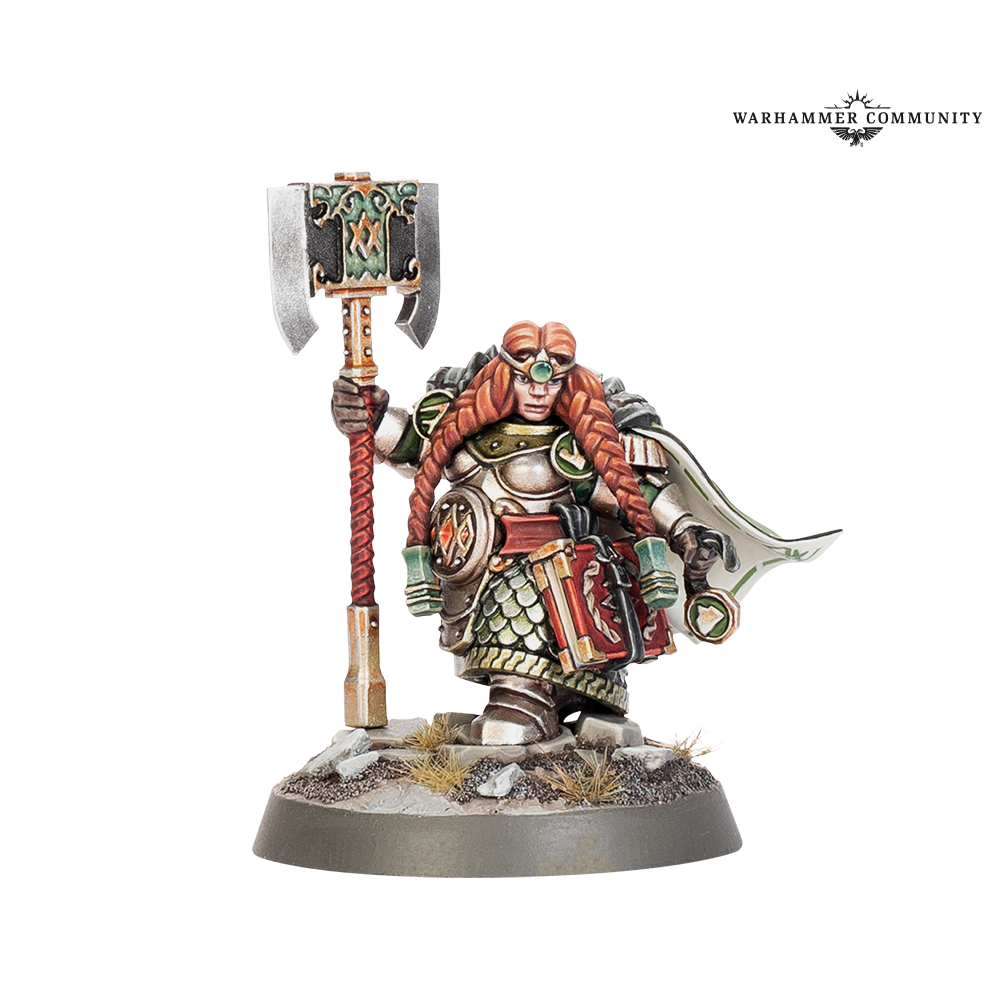 Khazalite Holds Army Set from Warhammer Age of Sigmar by Games Workshop, featuring miniature models in an action pose.