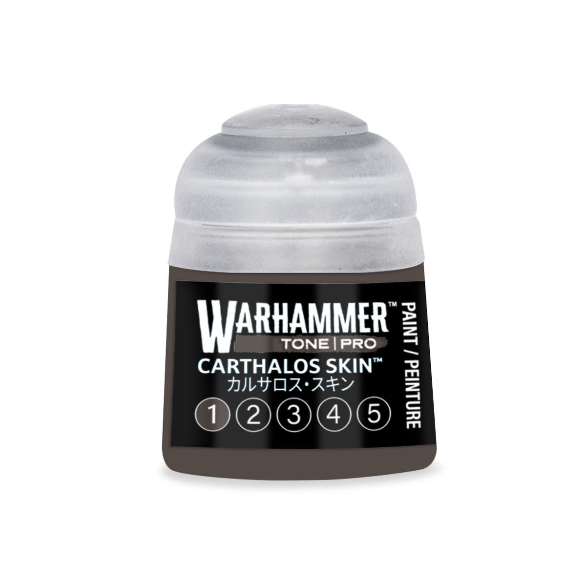 Carthalos Skin 1 Warhammer Tone Pro miniature paint by Citadel Colour, 12ml bottle with color swatch and label.