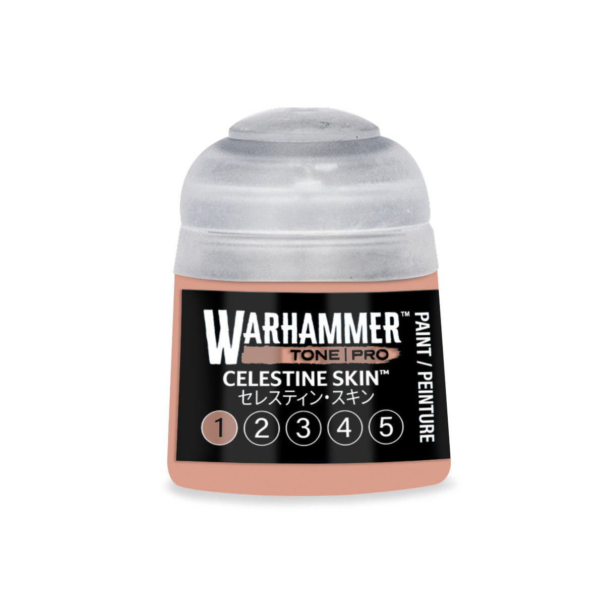 Citadel Colour Celestine Skin 1 Warhammer Tone Pro Paint 12ml miniature paint bottle with label and cap.