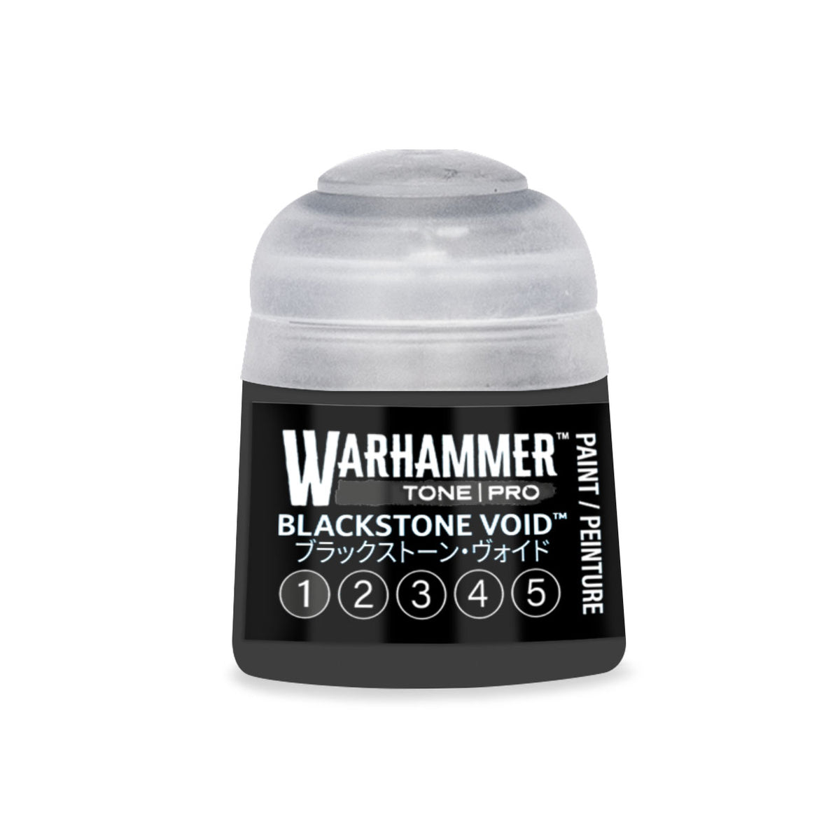 Blackstone Void 1 Warhammer Tone Pro miniature paint by Citadel Colour, 12ml bottle of dark shading for miniatures.