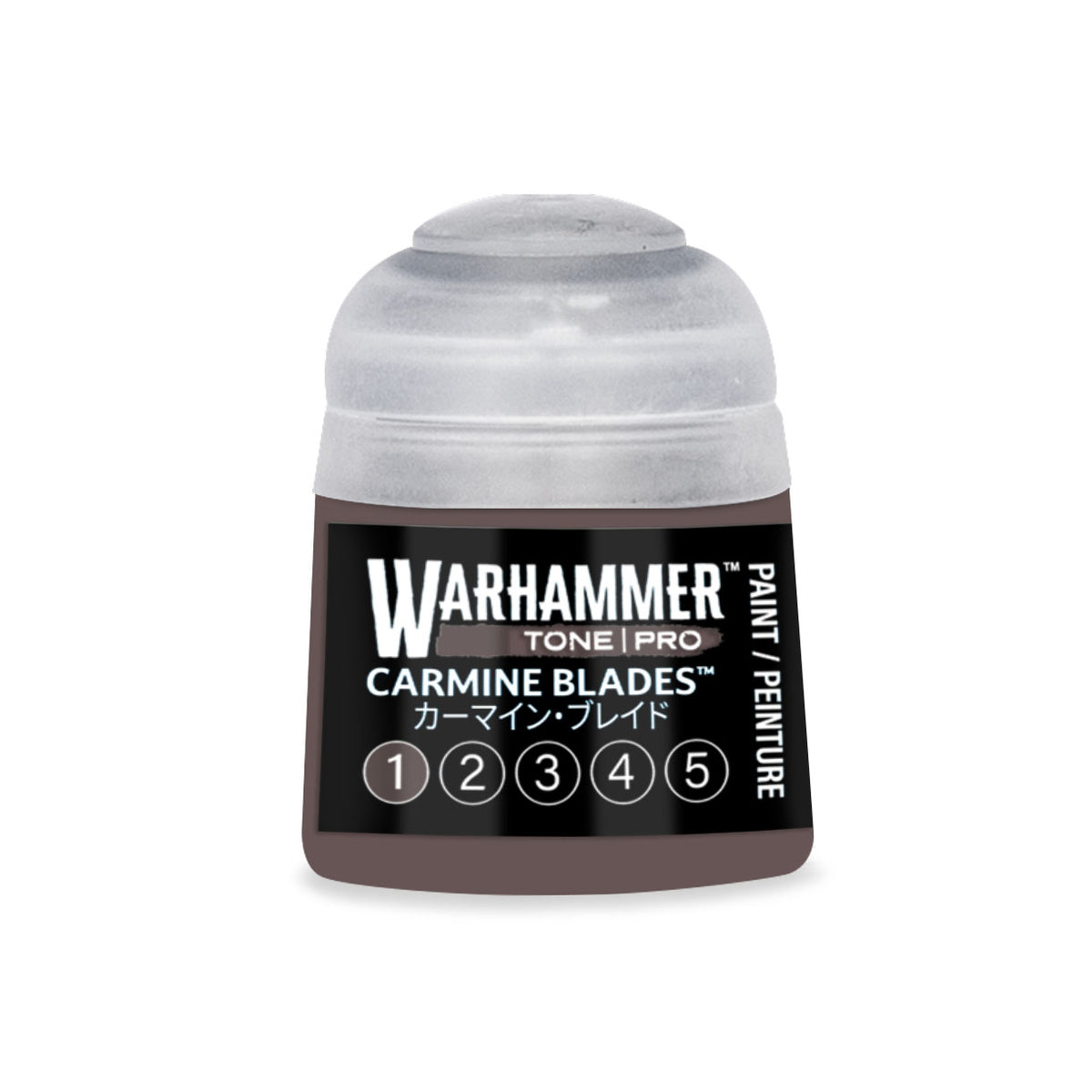 Carmine Blades 1 Warhammer Tone Pro miniature paint by Citadel Colour, 12ml bottle for model detailing and shading.