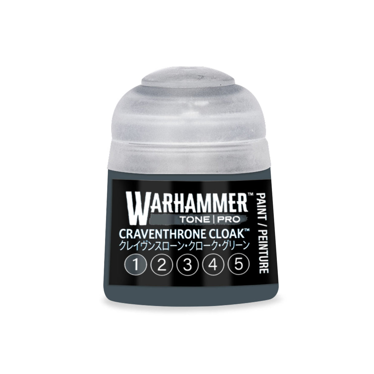 Citadel Colour Craventhrone Cloak 1 Warhammer Tone Pro miniature paint 12ml bottle, featuring the dark, muted paint shade for modeling.