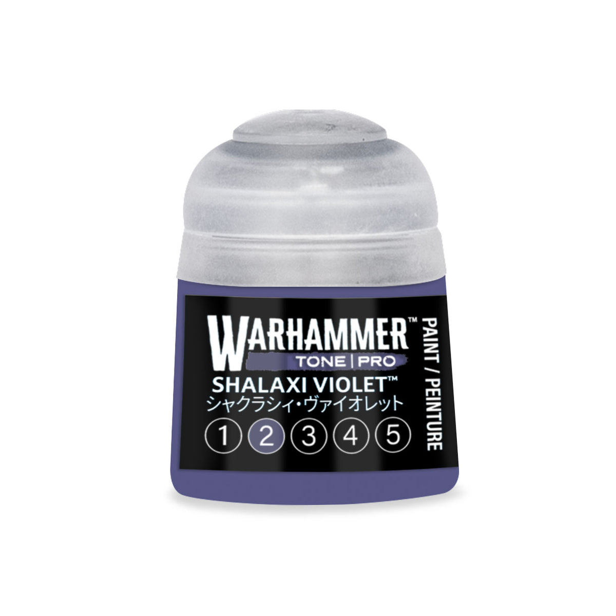 Violet 2 Warhammer Tone Pro miniature paint by Citadel Colour, 12ml bottle for model painting and detailing.