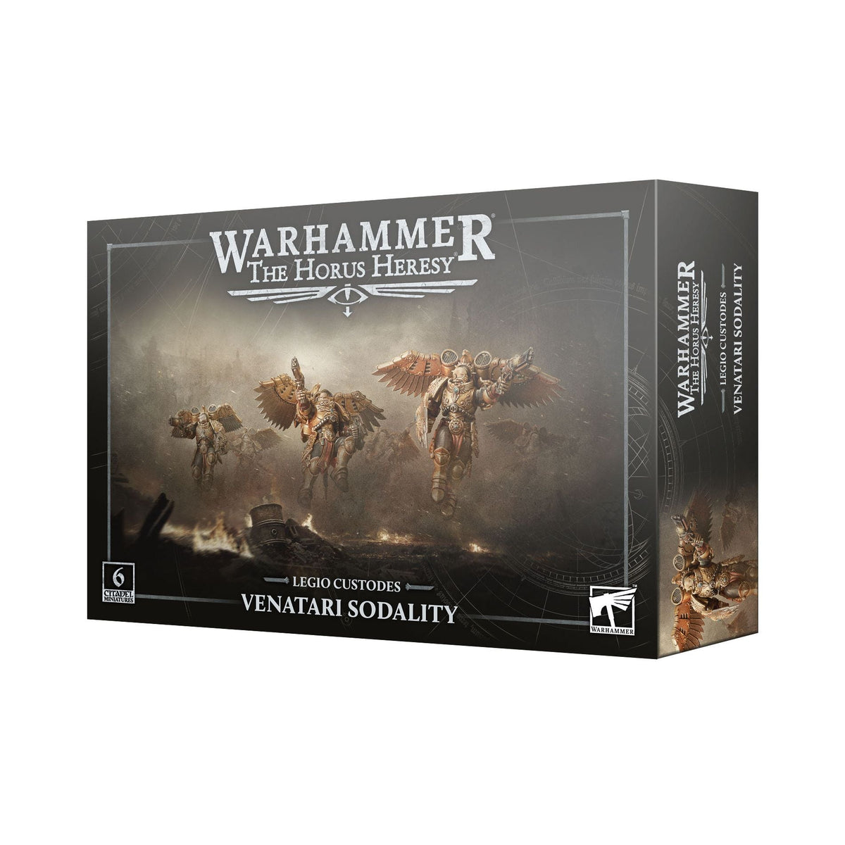 Venatari Sodality box, Games Workshop plastic kit of six jump-harness Custodians