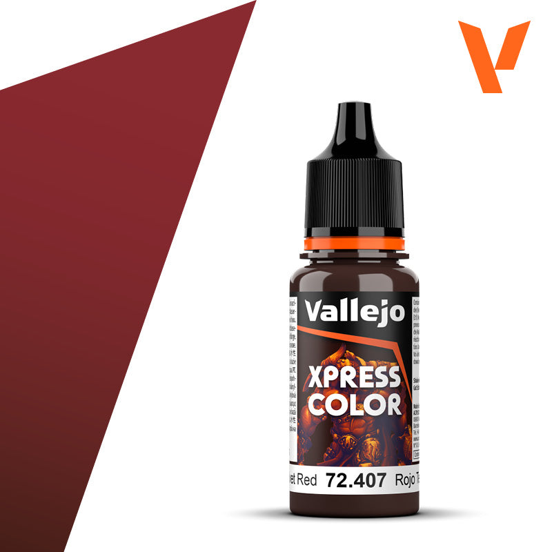 Vallejo Xpress Color Velvet Red 72.407 18ml dropper bottle
