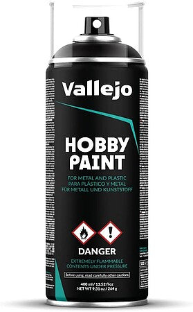 Vallejo Black Basic Primer 400ml Spray
