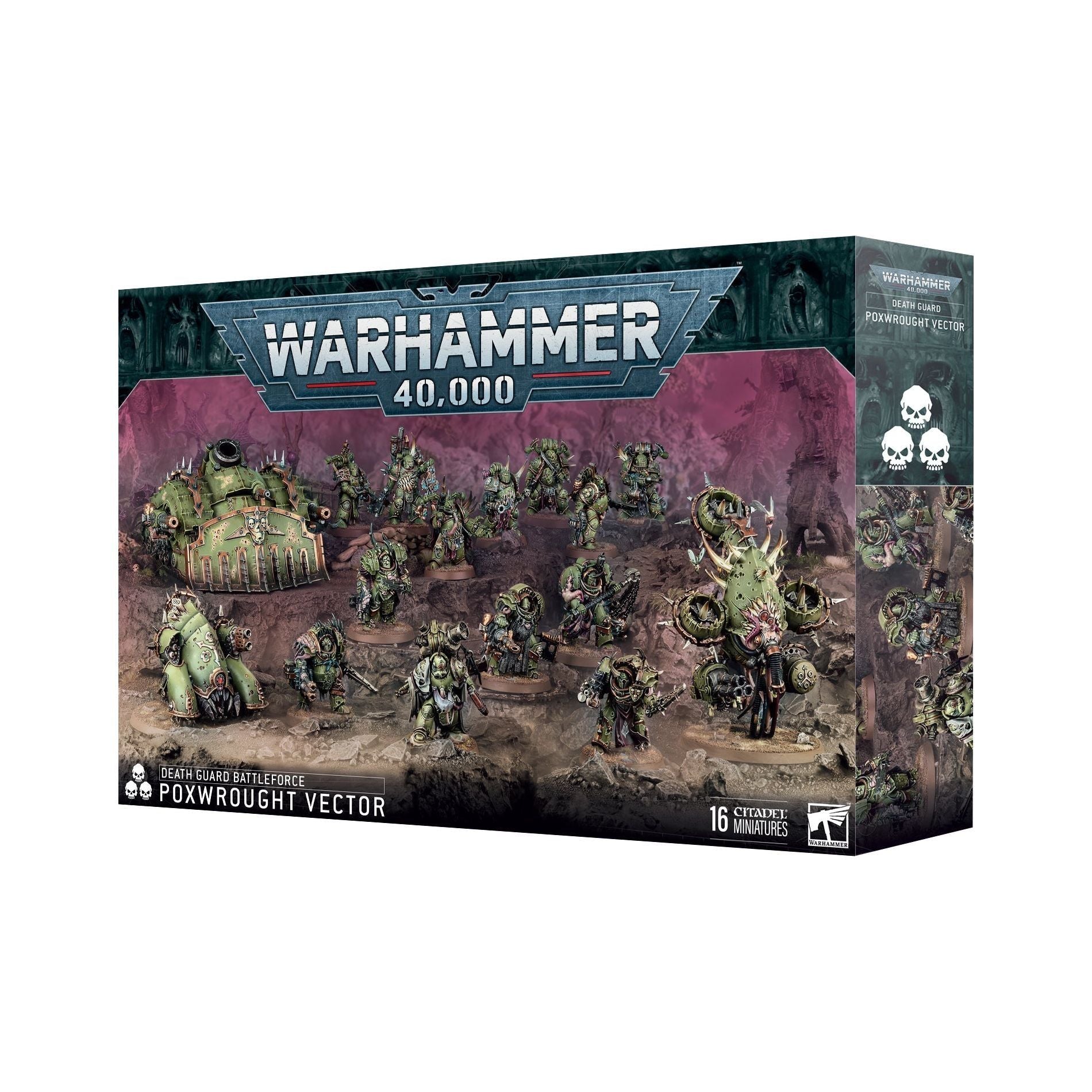 Death Guard Poxwrought Vector miniature set box, Warhammer 40,000.