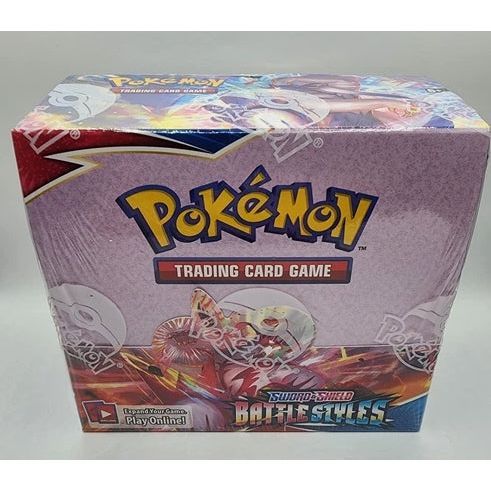 Pokemon: Battle Styles Booster Box with 36 booster packs and new mechanics.