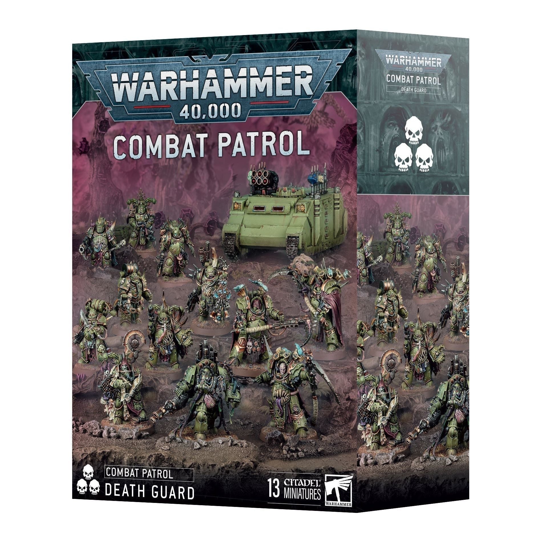 CombatPatrol: Death Guard box set featuring 13 miniatures.