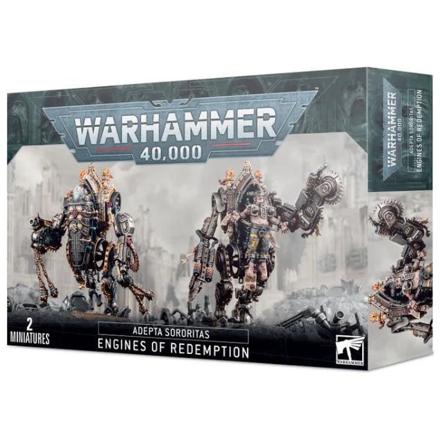 Penitent Adepta Sororitas kit for building two Penitent Engines or Mortifiers, includes 126 components.