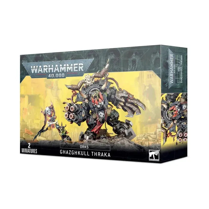 Ghazghkull Thraka Orks miniature set with 61 plastic components and Citadel bases.