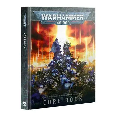 Warhammer 40,000: 10th Edition Core Rule Book cover featuring dynamic battle imagery.