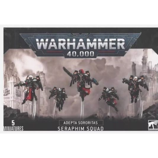 Warhammer 40000 Adepta Sororitas Seraphim Squad miniatures set.