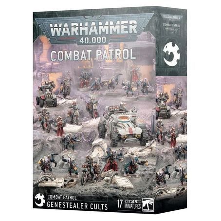 Warhammer 40000 Combat Patrol Genestealer Cults 2024 box set with 17 miniatures.