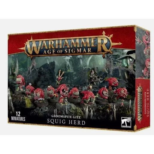 Warhammer: Age of Sigmar Gloomspire Gitz Squig Herd miniature box set.