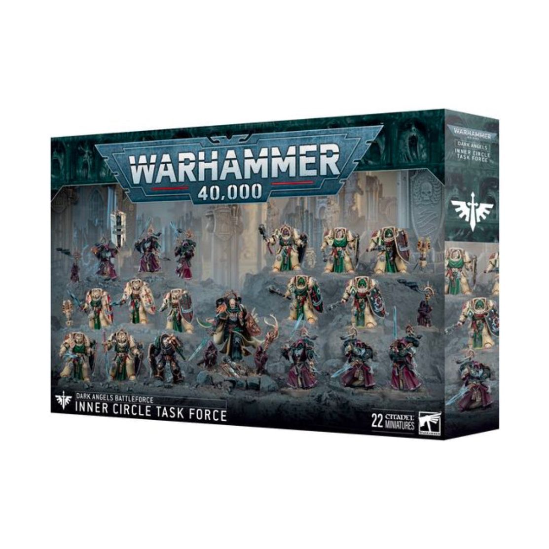 Warhammer Dark Angels Inner Circle Task Force Battleforce box with 22 miniatures.