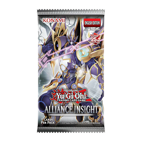 Yu-Gi-Oh! Alliance Insight Booster Pack featuring powerful new cards and Link Monster.